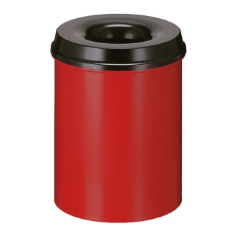 Papierbak vlamdovend 15ltr rood/zwart