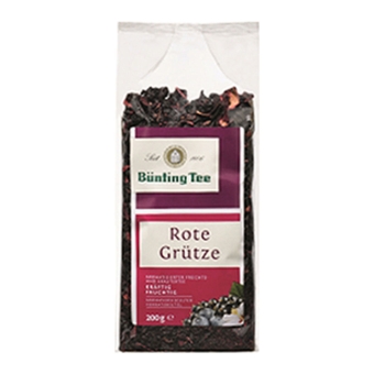 Bünting Tee | Fruchtetee Rote Grutze Zak | 6 x 200 gram