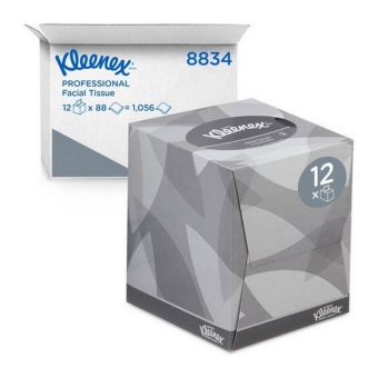 Kleenex | 8834 Facial Tissue 2-Lgs Kubus Wit 12x | 88 stuks