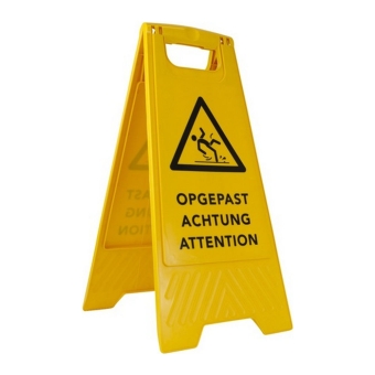 Waarschuwingsbord | Gladde Vloer 4-Talig