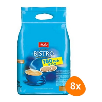 Melitta | Bistro Mild Pads | 8 x 100 stuks