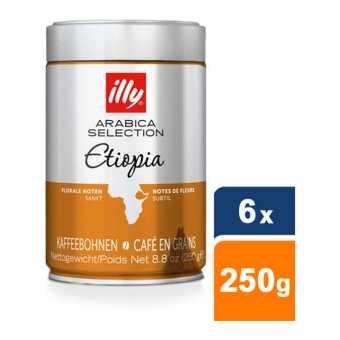 Illy | Arabica Etiopia Bonen | 6 x 250 gram