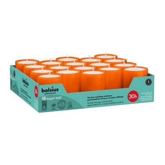 Bolsius | Relight 30 Uur Oranje | 4 x 18 stuks