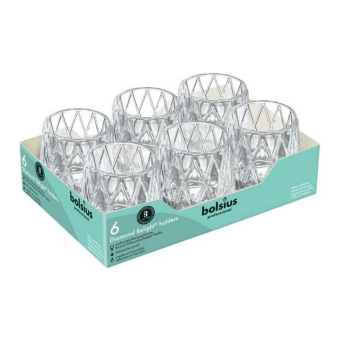 Bolsius | Professional Relight Houder Diamond | 6 stuks