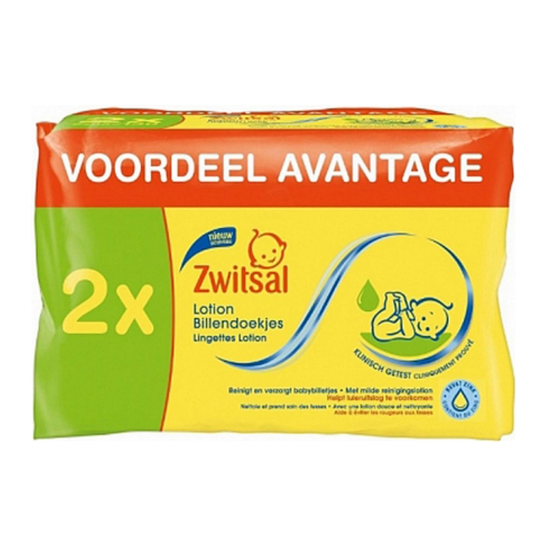 Zwitsal | Billendoekjes Lotion | 2 x 65 stuks