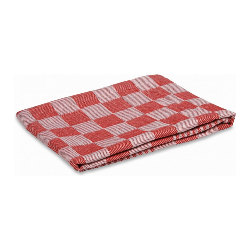 Wecoline | Theedoek | Rood geblokt | 70 x 70 cm | 6 stuks