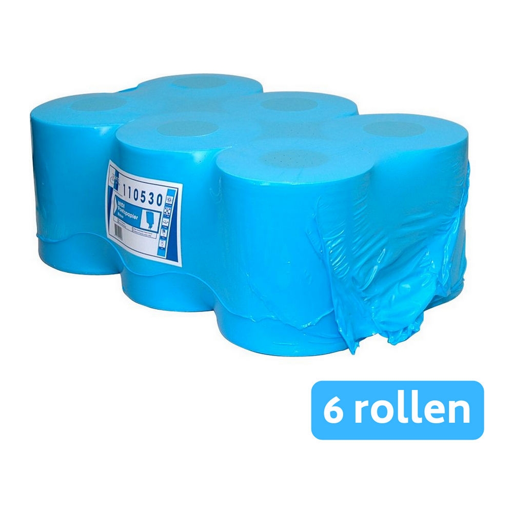 Euro Products | Midi rol 1-laags | Recycled tissue | Blauw | 6 x 300 meter afbeelding