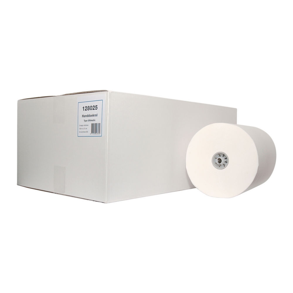 Euro Products | Handdoekrol | Ultimatic | Cellulose verlijmd | 6 x 130 meter afbeelding