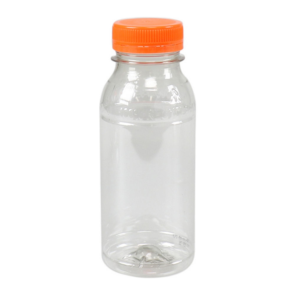 Petfles Transparant met Oranje Dop | 250 cc | 210 stuks