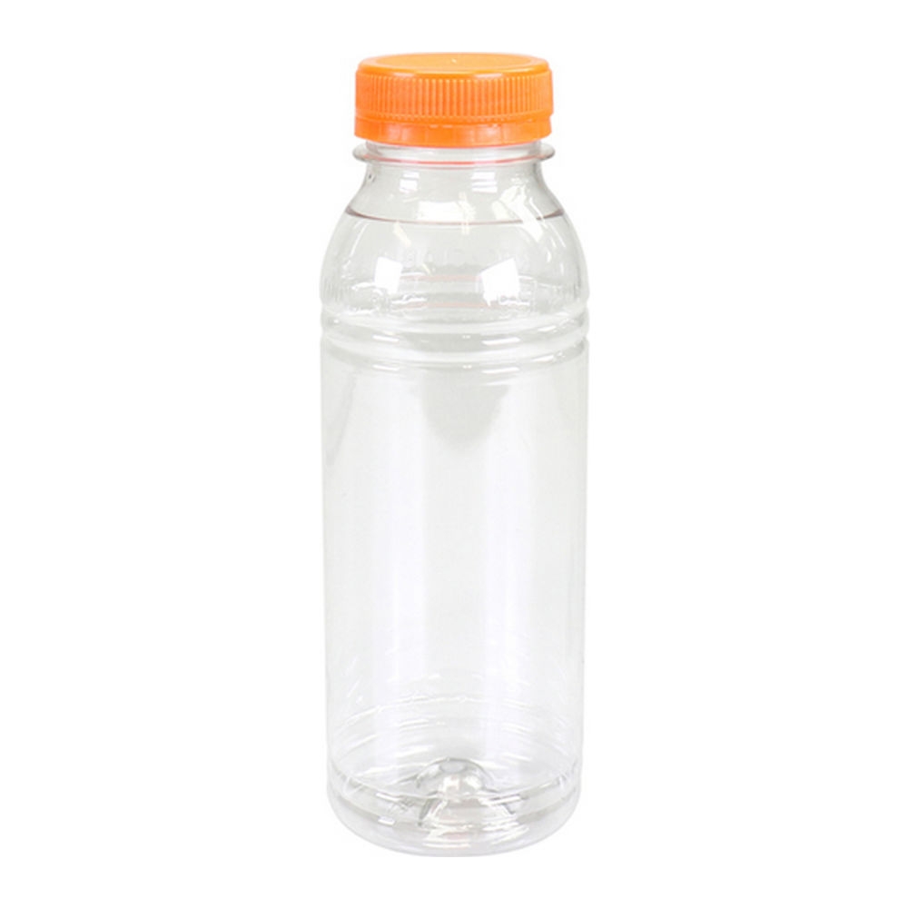 Petfles Transparant met Oranje Dop | 330 cc | 175 stuks