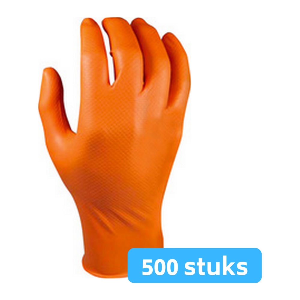 M-safe nitril grippaz handschoen maat 8 10 x 50 handschoenen afbeelding