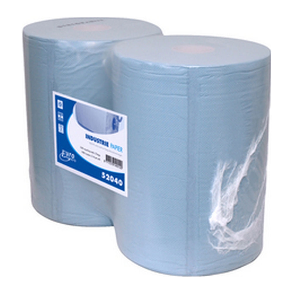 Euro Products | Industriepapier | Blauw recycled | 2- laags | 2 x 400 meter afbeelding