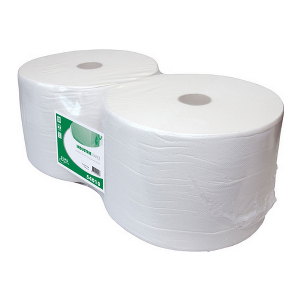 Euro Products | Industriepapier | 1- laags recycled | Wit | 2 x 1000 meter afbeelding