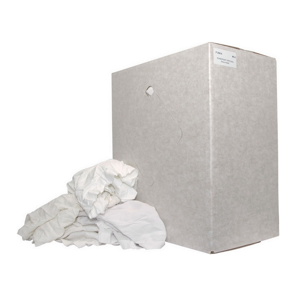 Euro Products | Poetsdoek | Witte lappen scheepskwaliteit | Doos 10 kg afbeelding
