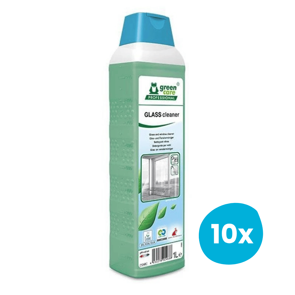 Green Care | Glas- en ruitenreiniger | Fles 10 x 1 liter afbeelding