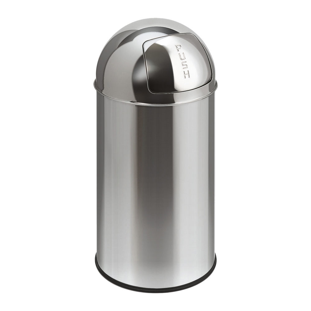 Afvalbak 40ltr Eko Pushcan rvs afbeelding