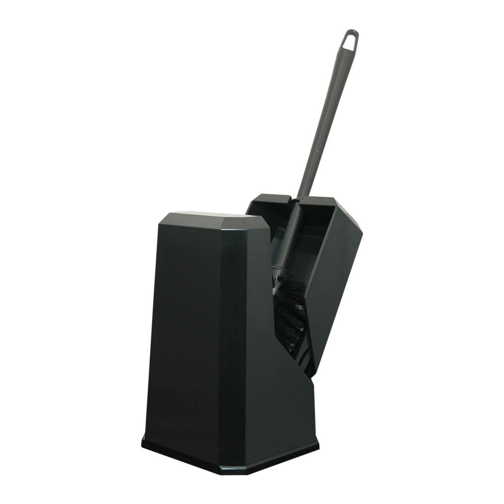 Euro Products | Toiletborstelhouder incl. borstel | Kunststof | Zwart afbeelding