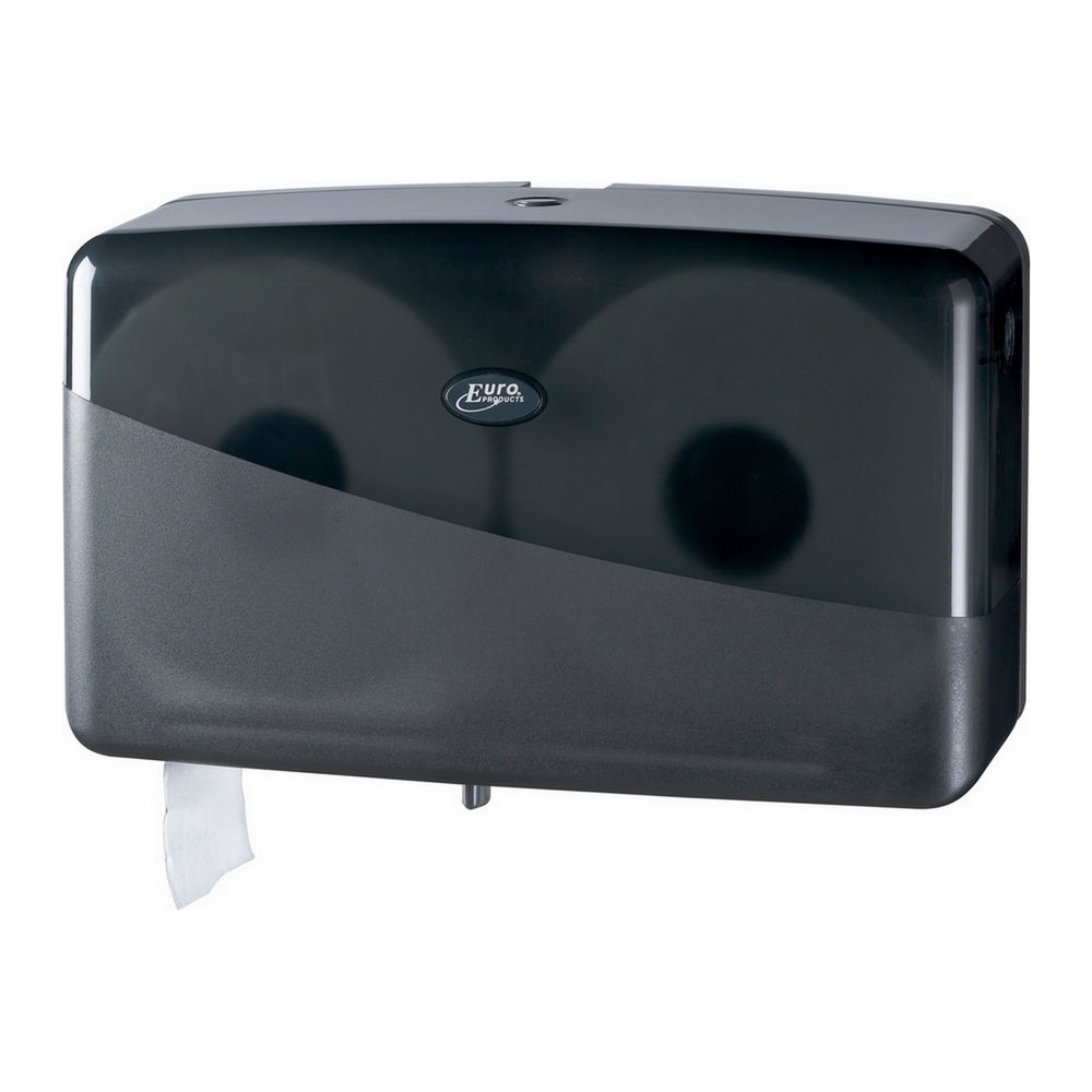 Euro Products &VerticalLine; Toiletpapierdispenser &VerticalLine; Mini Jumborol &VerticalLine; 2- rol &VerticalLine; Zwart