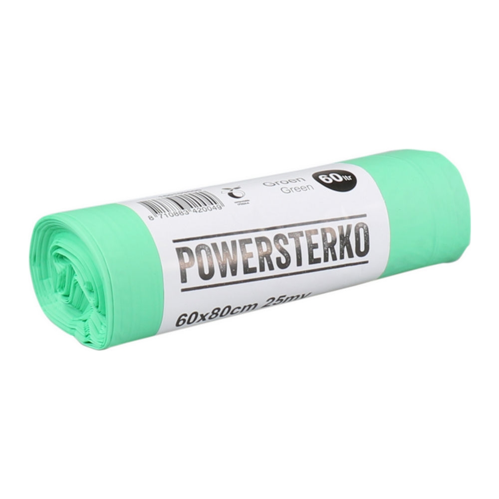 Powersterko | Afvalzak | 60 x 80 cm 60 liter | Bio | T30 | 24 x 10 stuks afbeelding