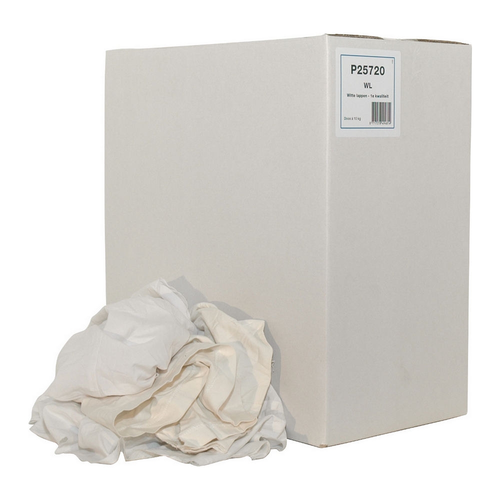 Euro Products | Poetsdoek | Witte Lappen 1ste kwaliteit | Doos 10 kg afbeelding