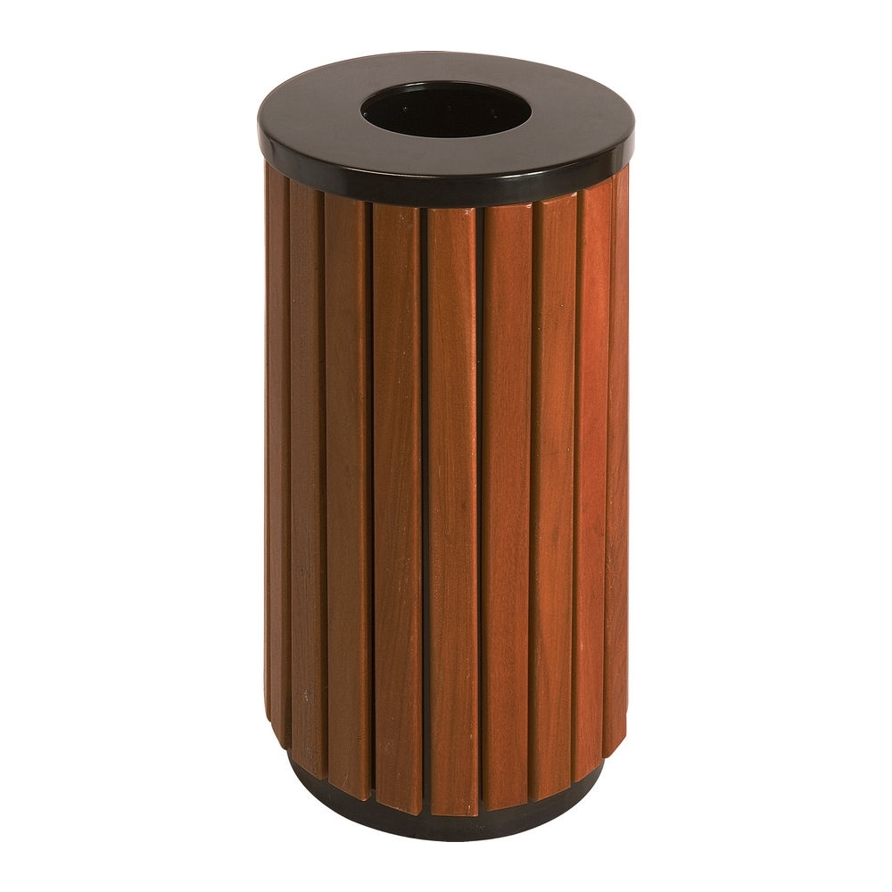 Buitenafvalbak 40 ltr zwart/houtlook afbeelding