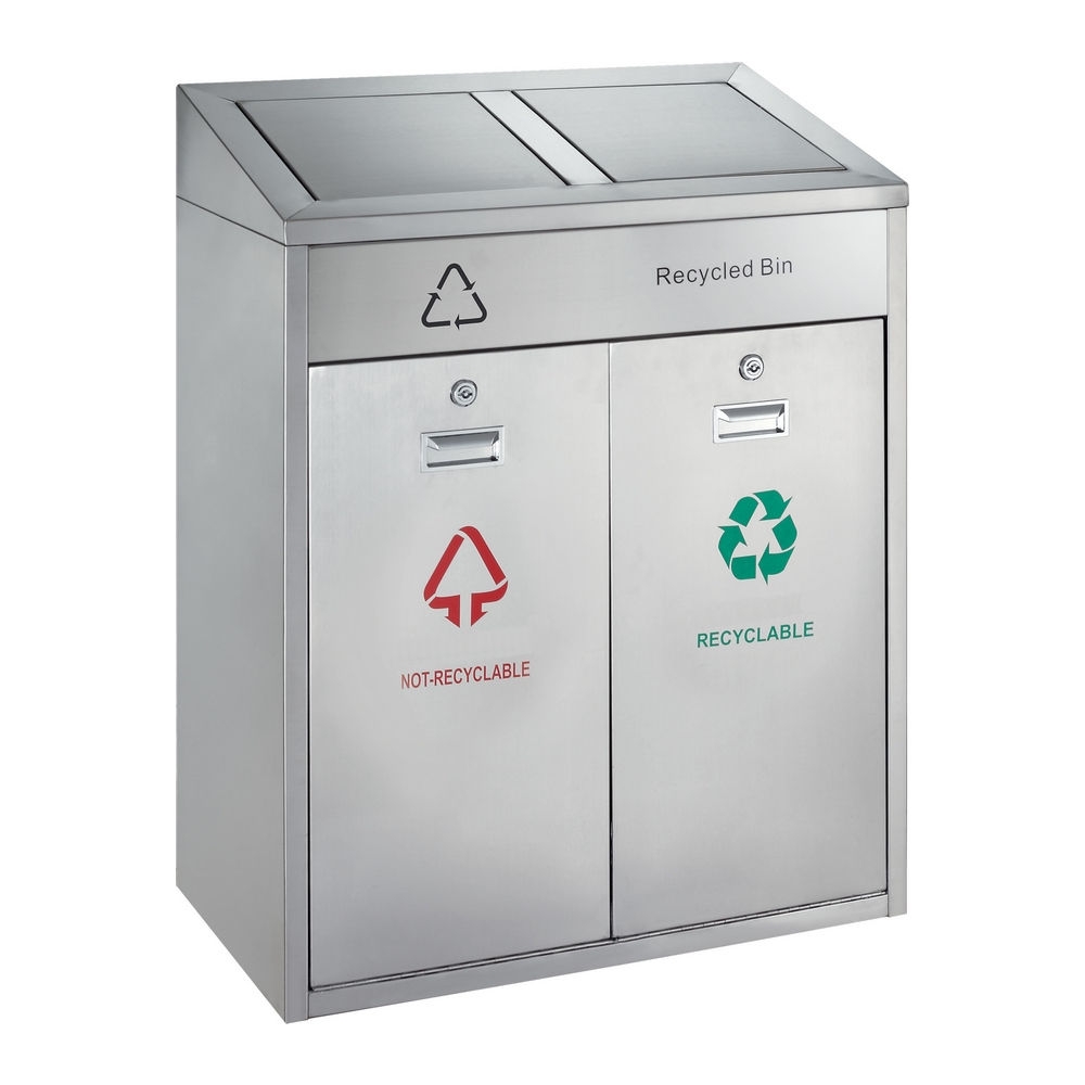 Recyclling afvalbak outdoor 2 x 21 liter afbeelding