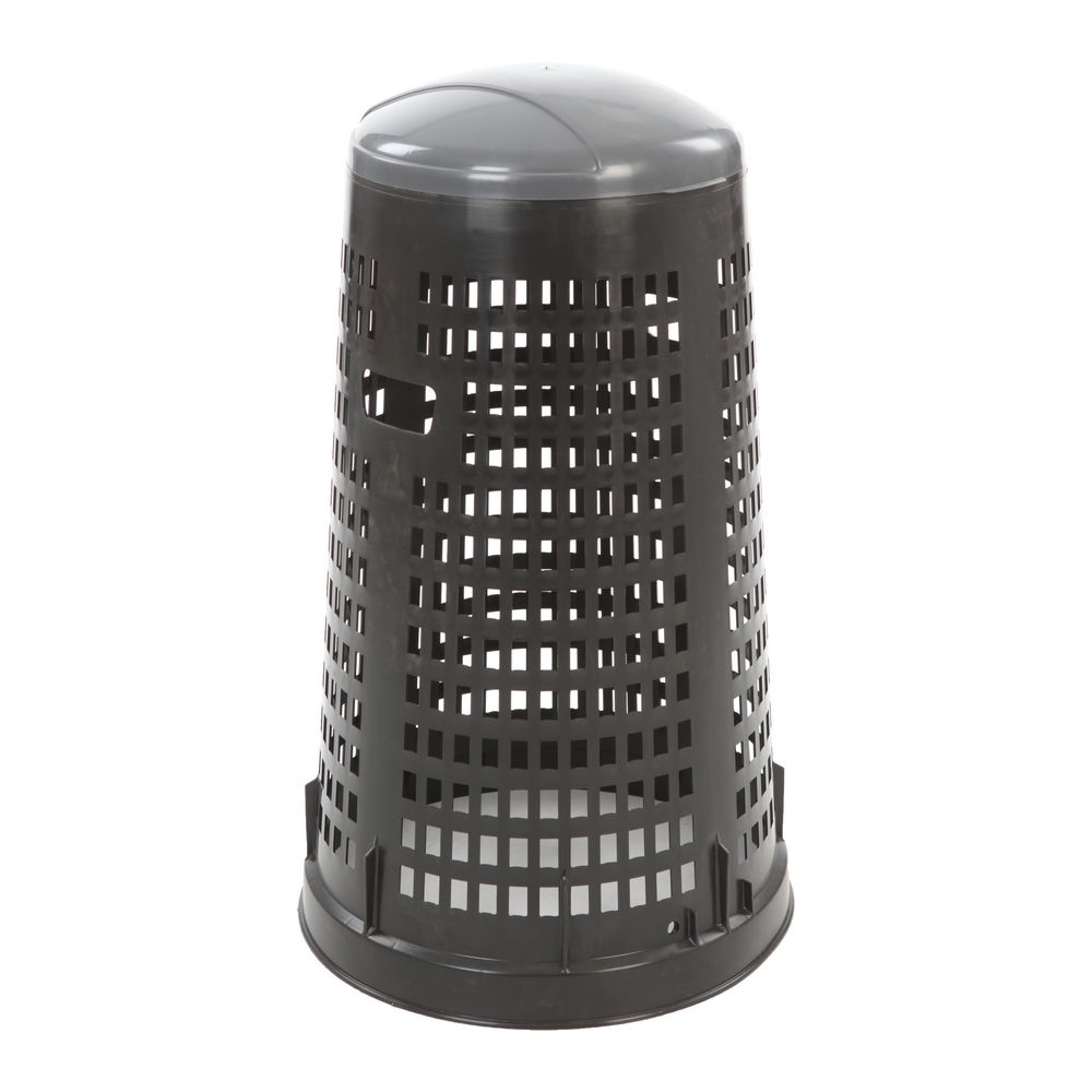 Ruff geperf. Afvalbak 110 ltr. Zwart/grijs afbeelding