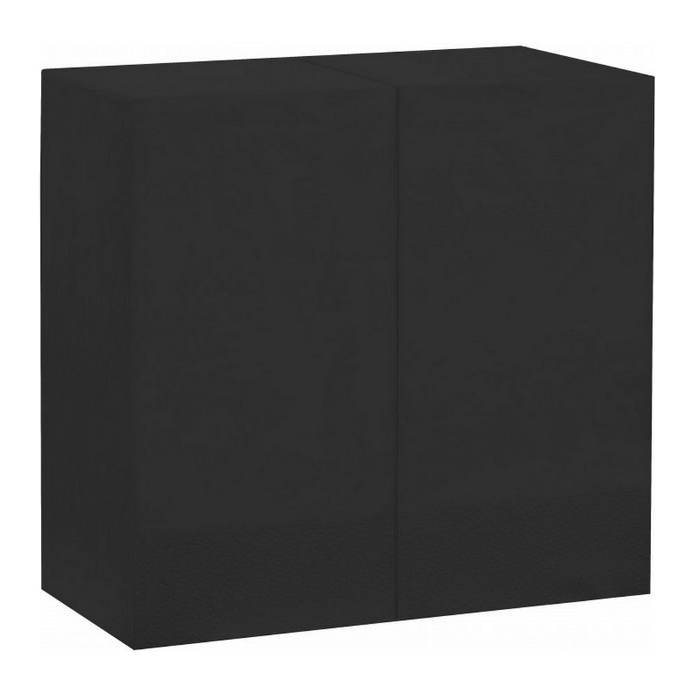 Servetten 2-laags | 1/8 vouw | Zwart | 33x33cm | 48x50 stuks afbeelding