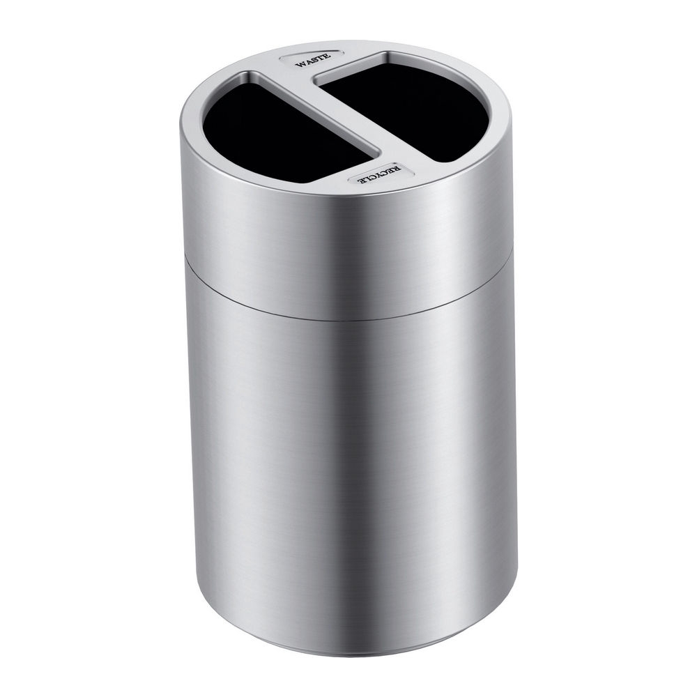 Recycling afvalbak grote capaciteit 2 x 60 liter afbeelding