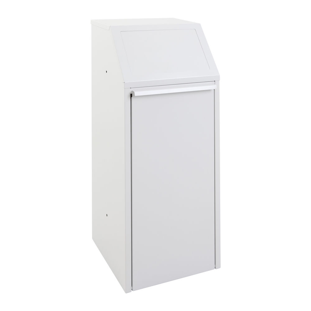 Afvalbak met pushdeksel 70 ltr grijs afbeelding