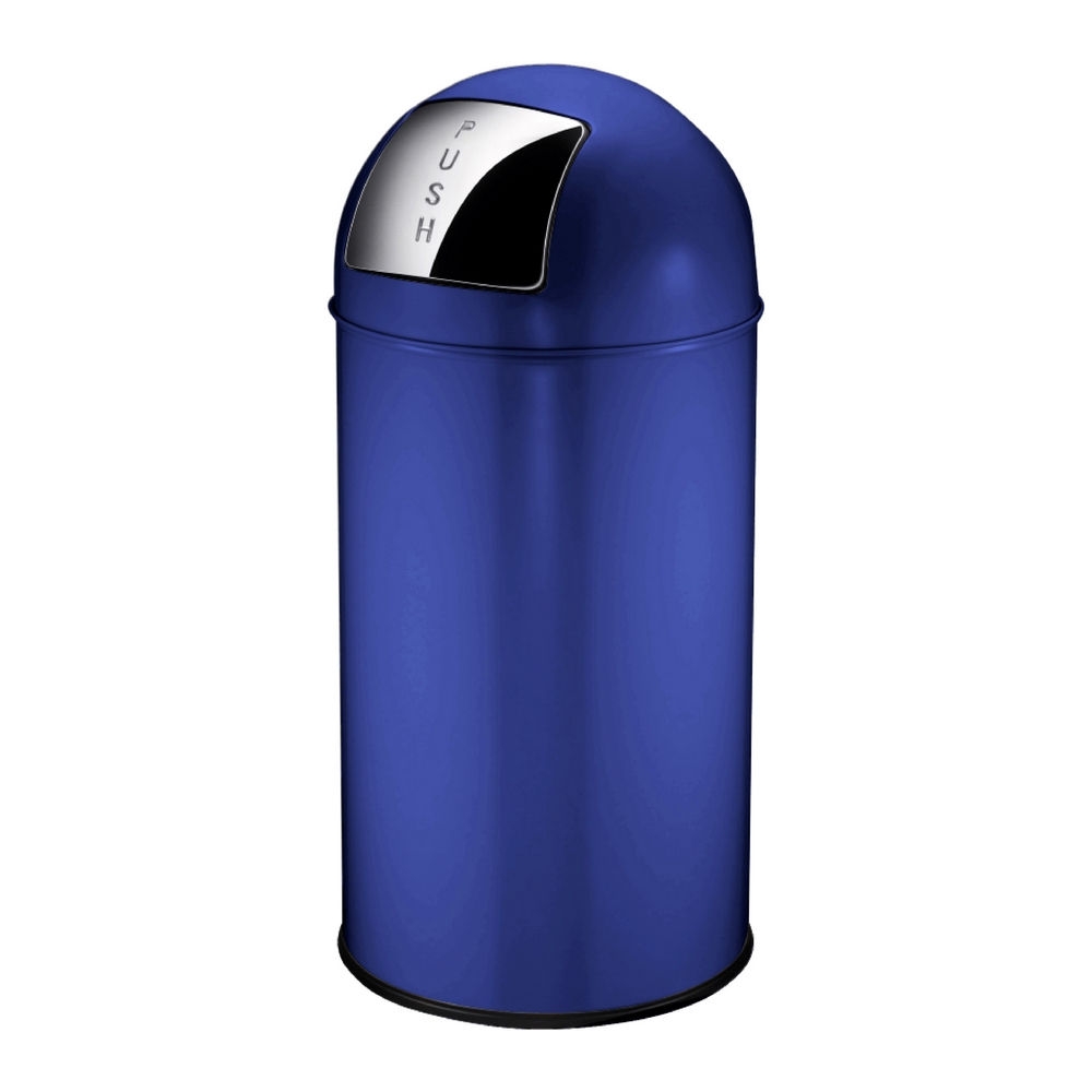 Afvalbak 40ltr Eko Pushcan blauw afbeelding