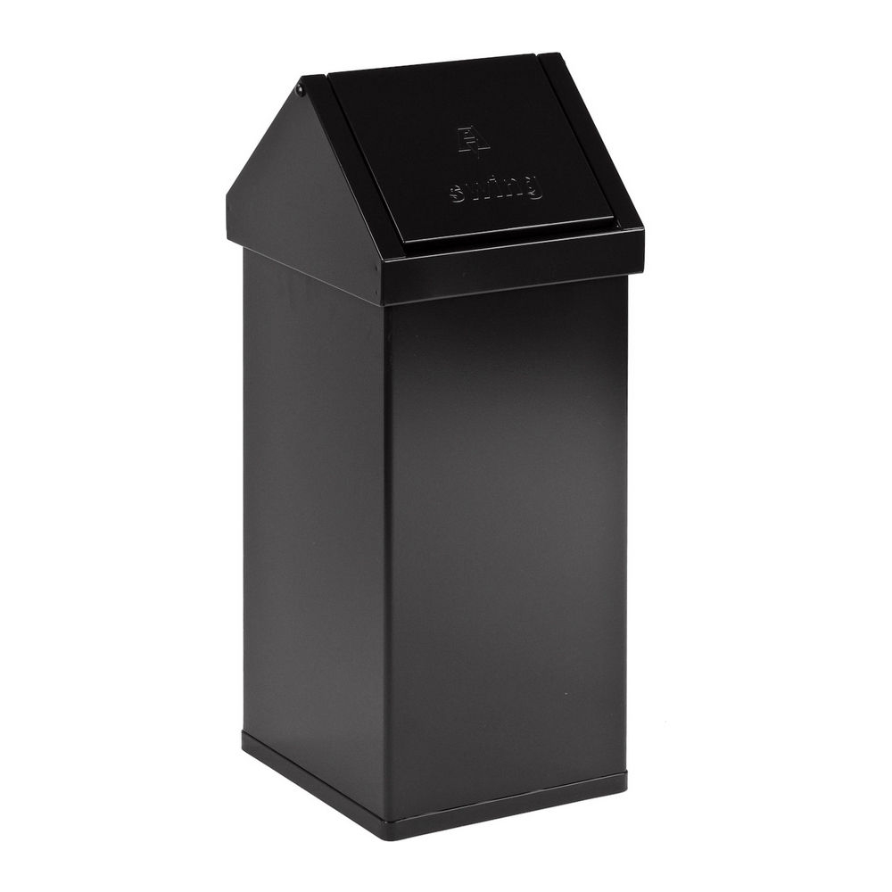 Afvalbak 55ltr Carro -Swing tuimeldeksel zwart afbeelding