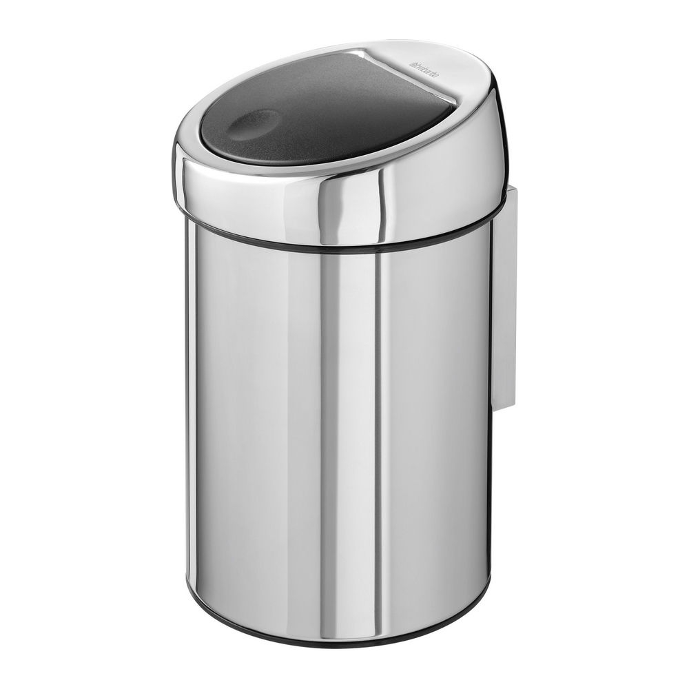 Wandafvalemmer 3ltr Brabantia touch bin rvs afbeelding