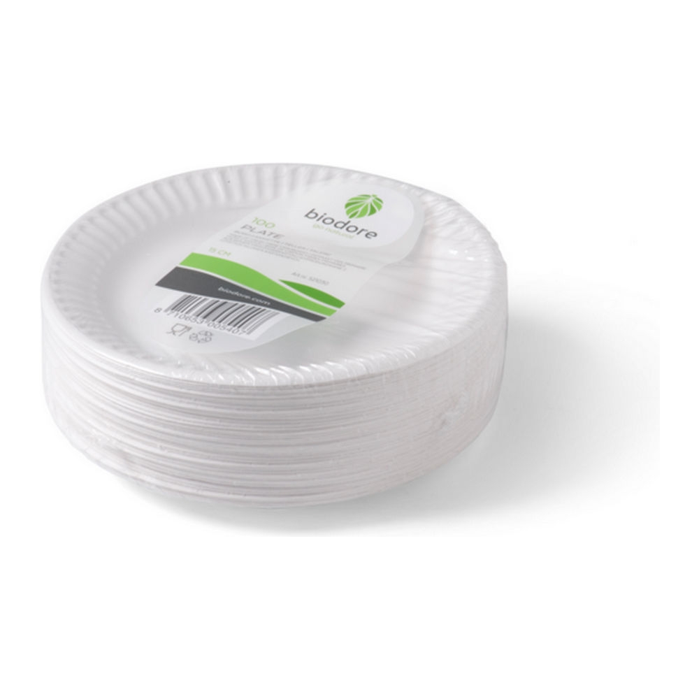 Biodore Bord Karton 15 cm 20 x 100 stuks afbeelding