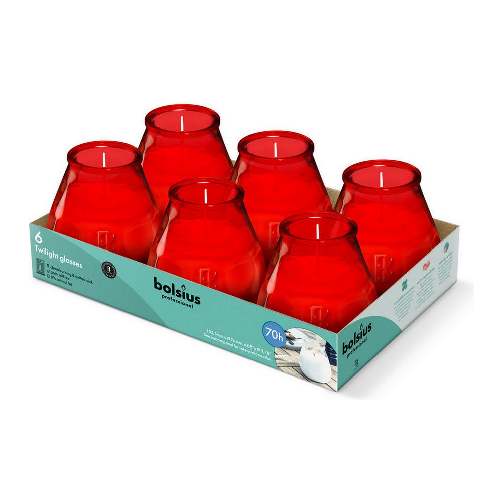 Bolsius | Professional Twilight Rood | 6 stuks afbeelding