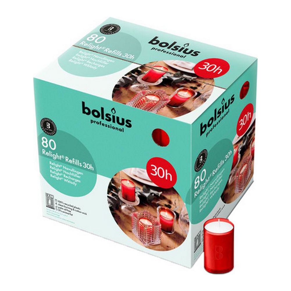 Bolsius | Relight Navulling Rood 30 Uur | 80 stuks afbeelding
