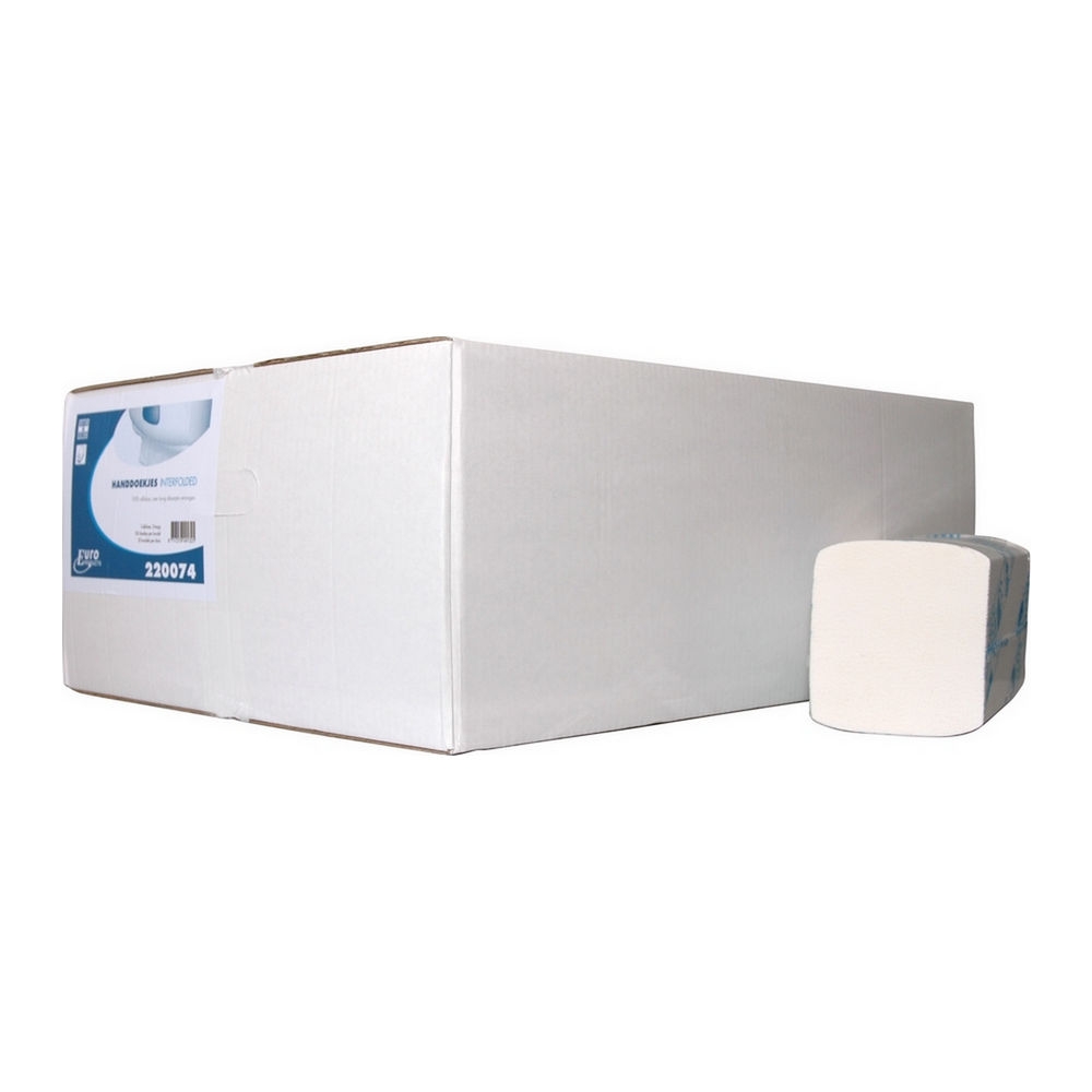 Euro Products | Vouwhanddoekjes 3-laags | Interfold | Cellulose | 42 x 22 cm | 2000 stuks afbeelding