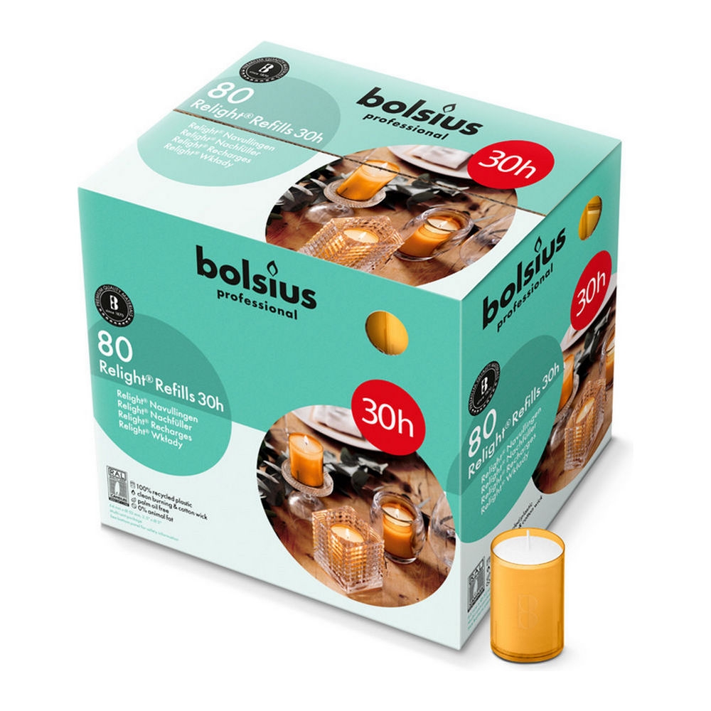 Bolsius | Professional Relight Navul 30H Amber | 80 stuks afbeelding