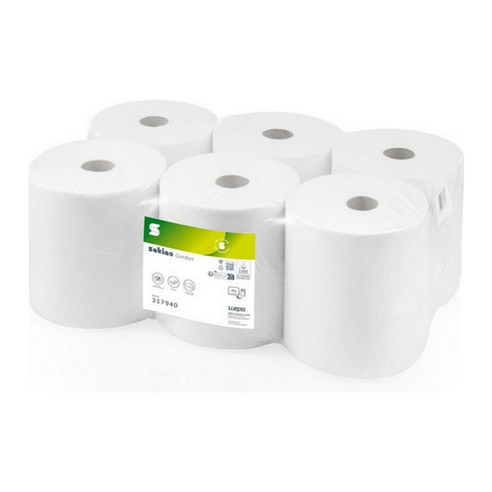 Satino | PT1 Comfort Handdoekrol 2lgs Wit | 6 x 150m