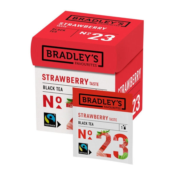 Bradley's | Favourites Black Tea Strawberry | 6 x 12 x 2 gram afbeelding