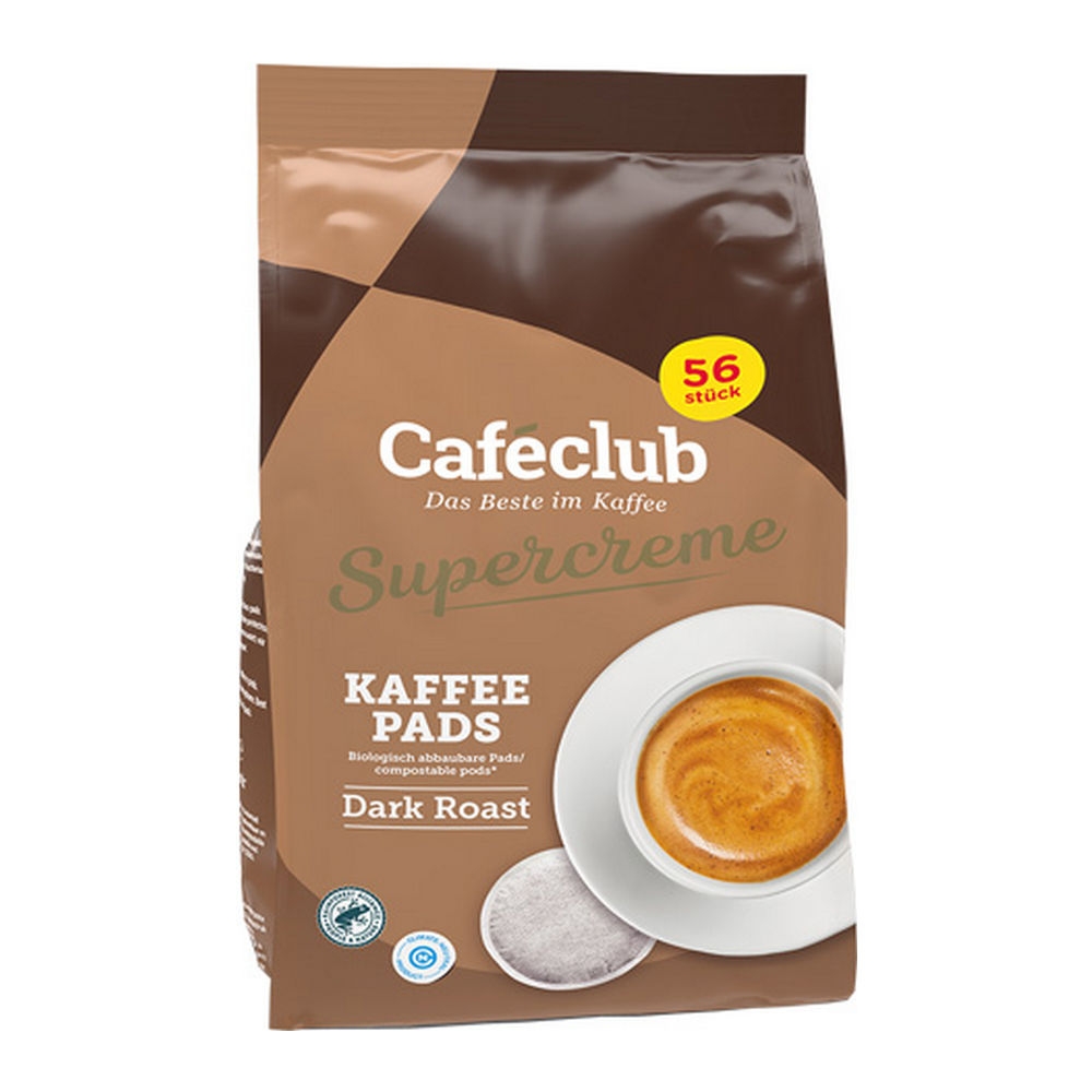 Cafeclub | Supercreme Koffiepads Dark Roast | 56 pads afbeelding