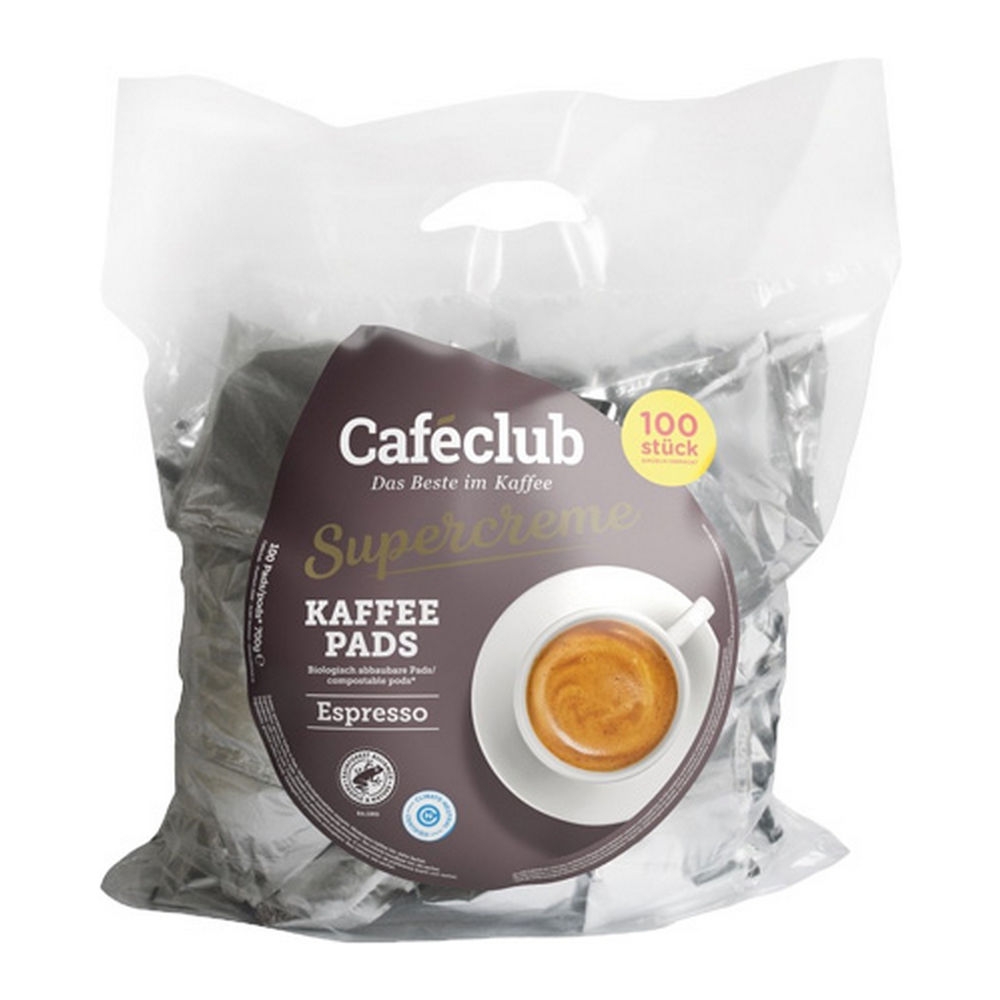 Cafeclub | Supercreme Koffiepads Espresso | 100 pads afbeelding