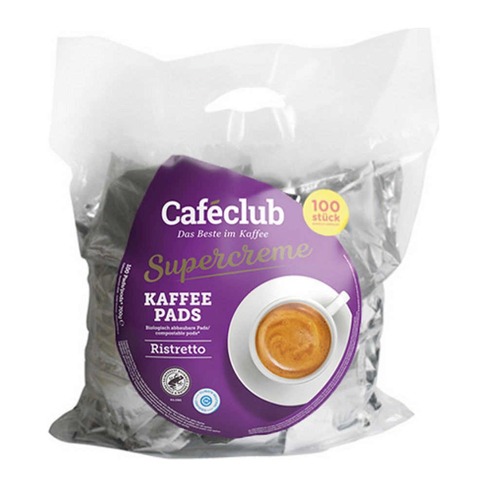 Cafeclub | Supercreme Koffiepads Ristretto | 100 pads afbeelding