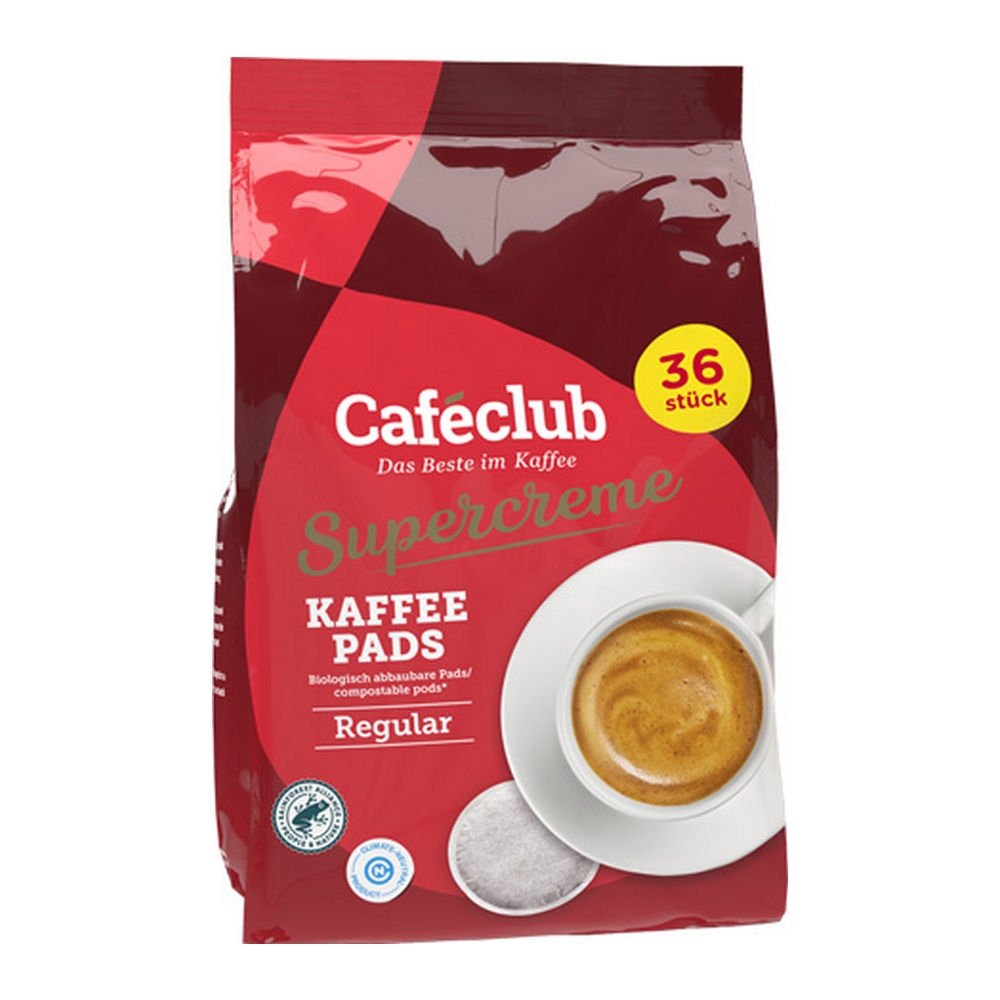 Cafeclub | Supercreme Koffiepads Regular | 36 pads afbeelding