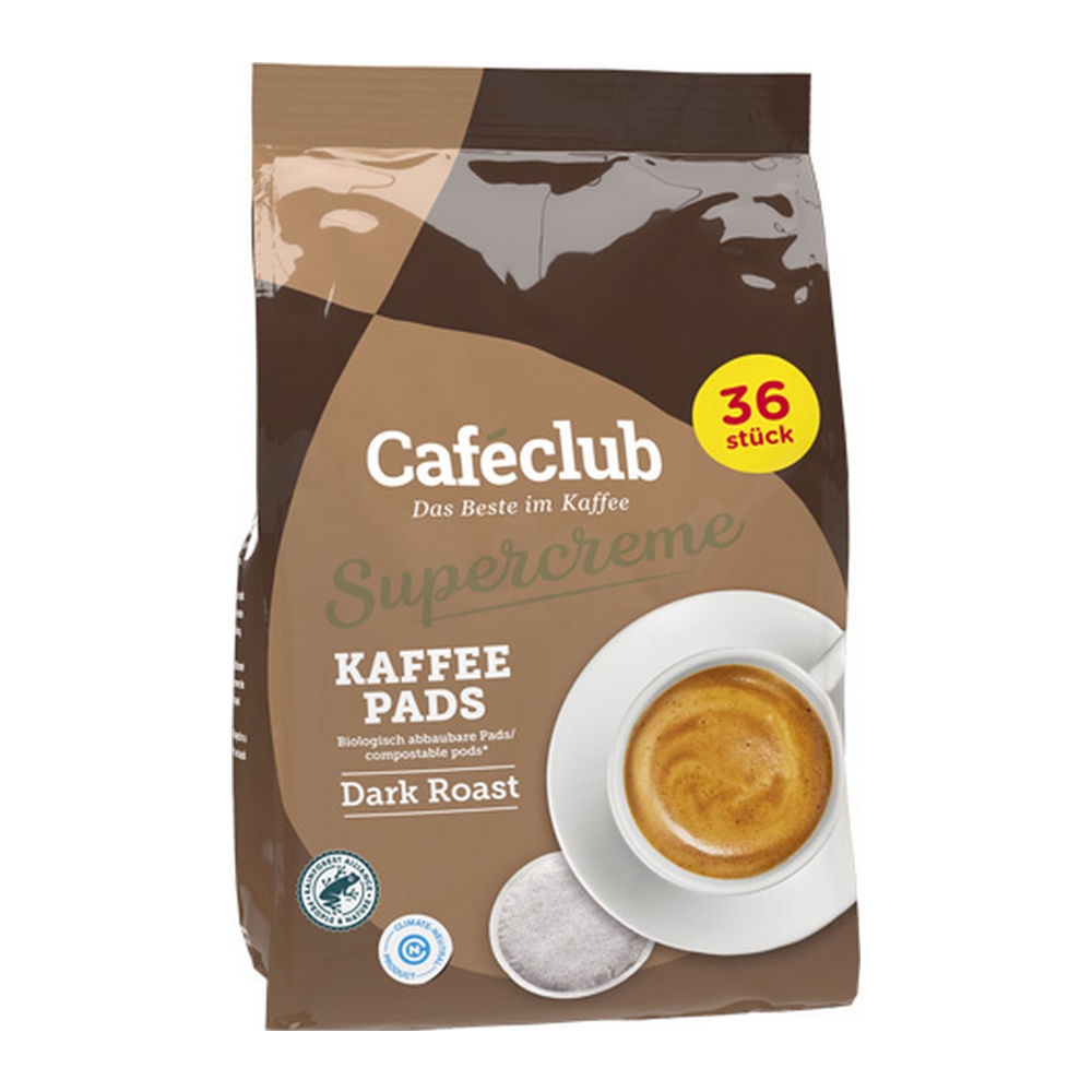 Cafeclub | Supercreme Koffiepads Dark Roast | 36 pads afbeelding