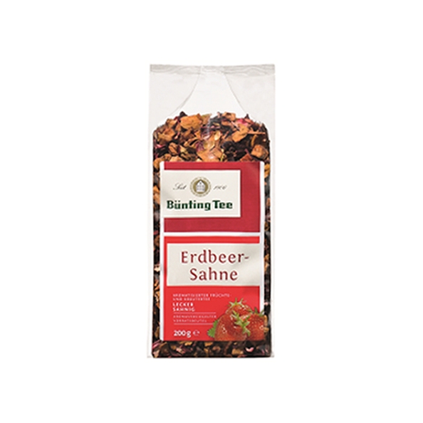 Bunting Tee | Fruchtetee Erdbeer-sahne Zak | 6 x 200 gram afbeelding