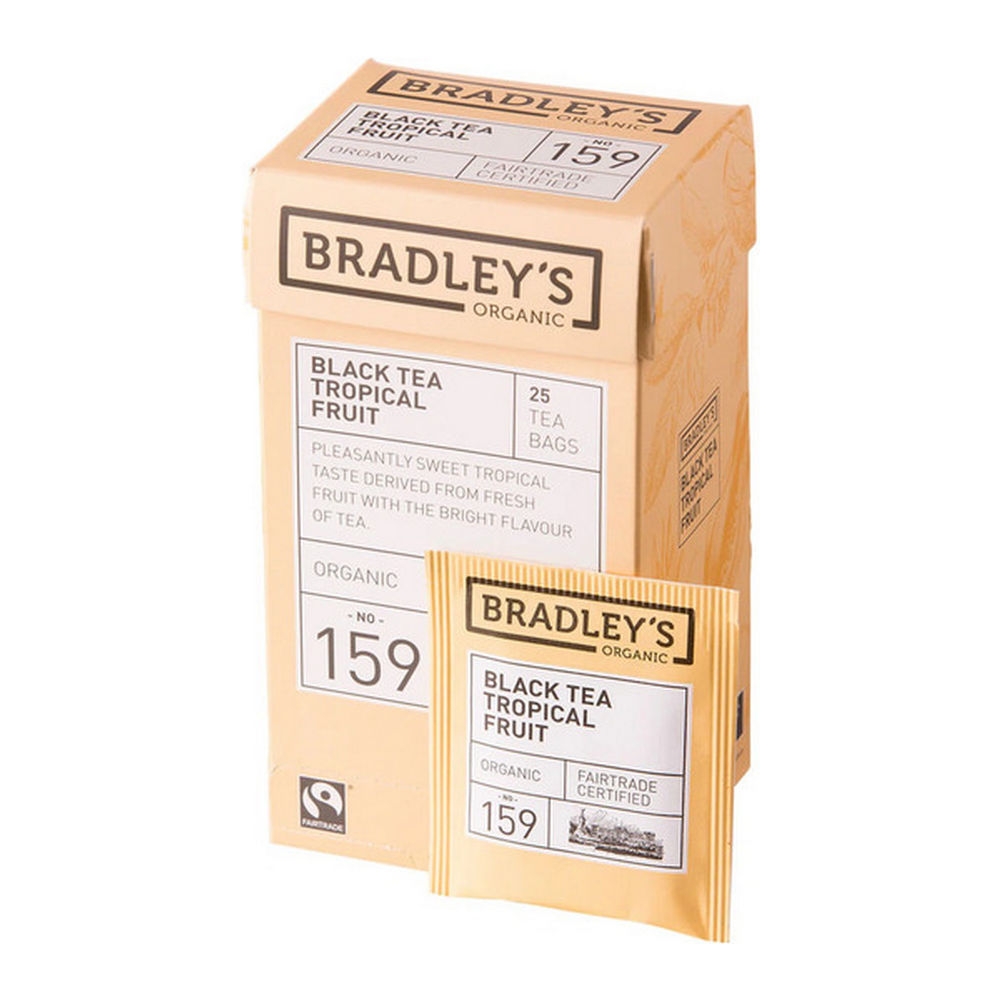 Bradley's | Organic Black Tea Tropical Fruit | 4 x 25 x 2 gram