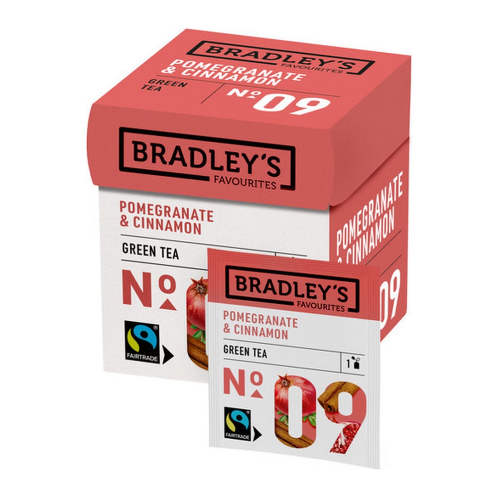 Bradley's | Favourites Green Tea Pomegranate Cinnamon | 6 x 12 x 1,75 gram afbeelding