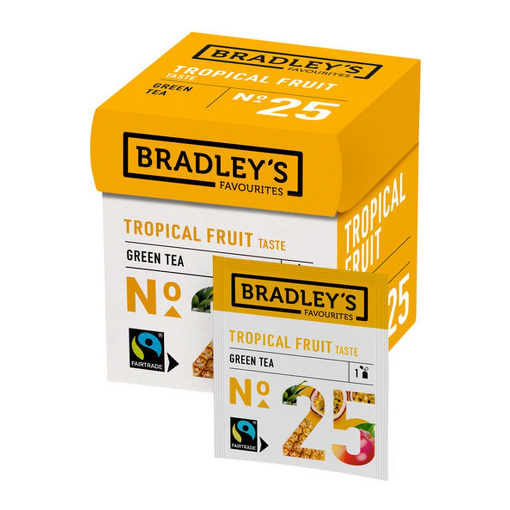 Bradley's | Favourites Green Tea Trop Fruit | 6 x 12 x 1,75 gram afbeelding