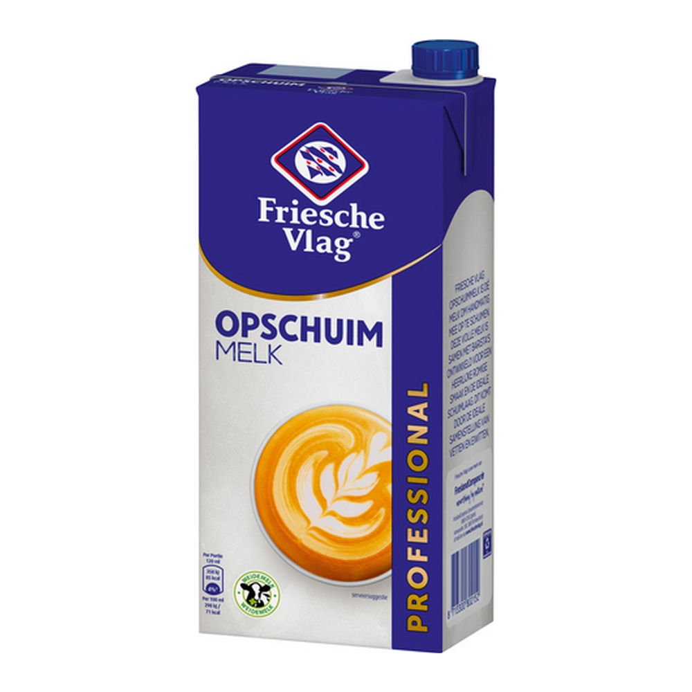 Friesche Vlag | Opschuimmelk | 12 x 1 liter afbeelding